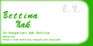 bettina nak business card